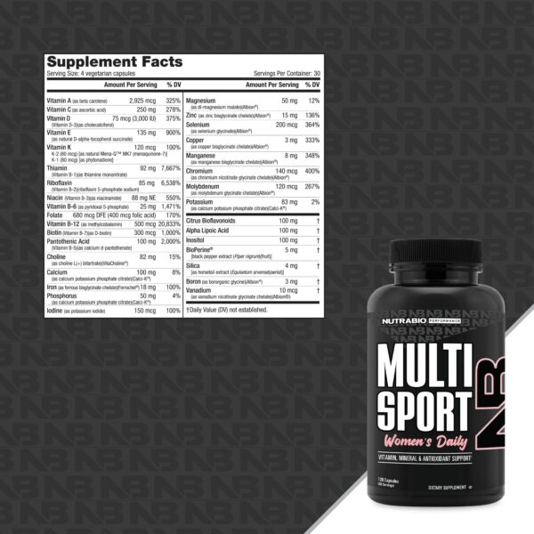 NUTRABIO MULTISPORT MUJER | 120 CAPSULAS