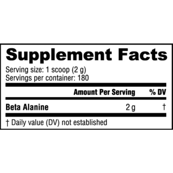 NUTRABIO BETA-ALANINE EN POLVO | 180 SERVIDAS