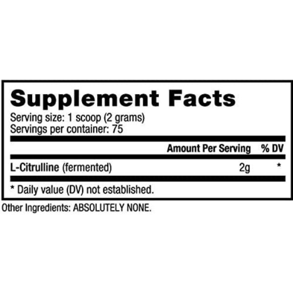 NUTRABIO L-CITRULINA EN POLVO | 75 SERVIDAS