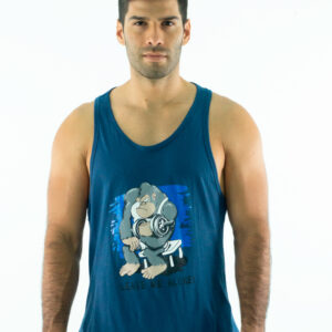 NORULES CAMISETA ESQUELETO ESCOTE | AZUL OSCURO