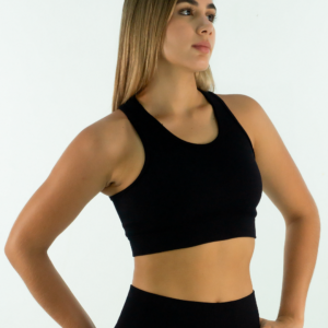 TOP TRIANGULO SIN COSTURA | NEGRO