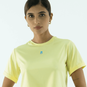 NORULES CROP TOP TELA FRIA AMARILLO