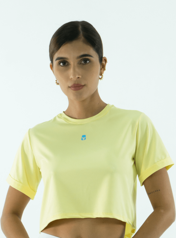 NORULES CROP TOP TELA FRIA AMARILLO