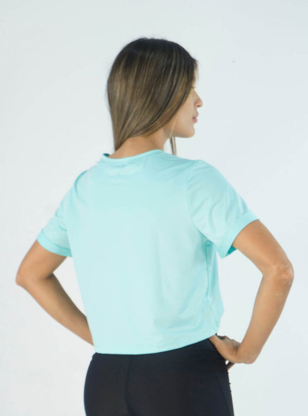 NORULES CROP TOP TELA FRIA AGUAMARINA