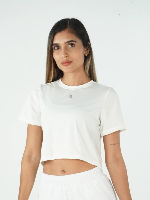 NORULES CROP TOP TELA FRIA BLANCO