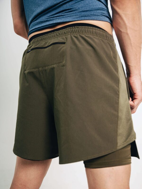 NORULES PANTALONETA RUNNING VERDE MILITAR