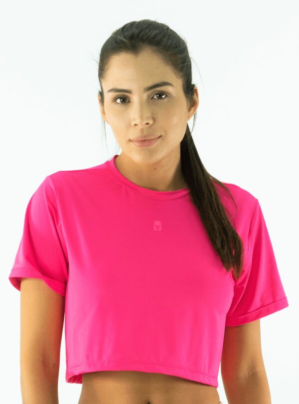 NORULES CROP TOP TELA FRIA | FUCSIA