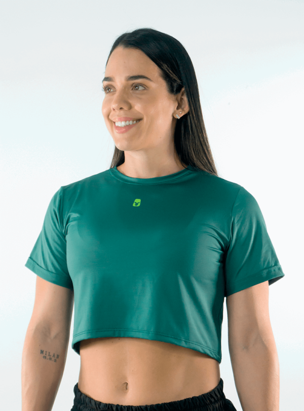 NORULES CROP TOP TELA FRIA | VERDE ESMERALDA