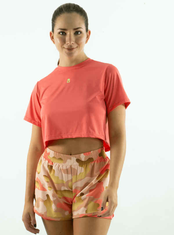 NORULES CROP TOP TELA FRIA DURAZNO