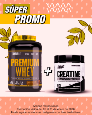 SÚPER PROMO | LANDERFIT PROTEÍNA WHEY 5LB + NUTREX CREATINA 60 SERVIDAS
